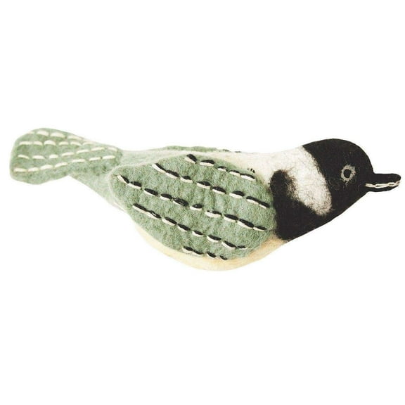 Wild Woolies Felt Bird Garden Ornament - Chickadee