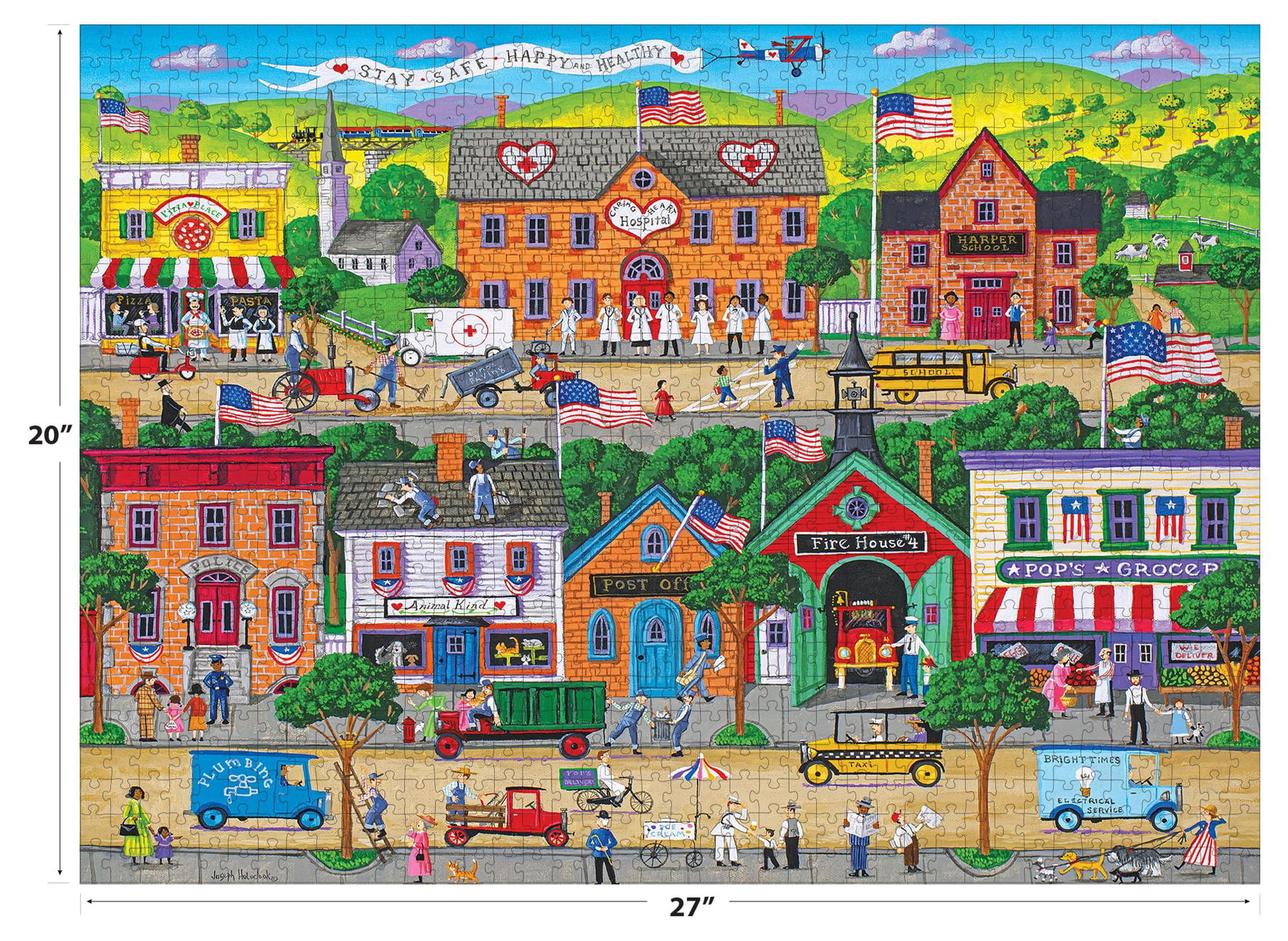 Cra-Z-Art Puzzle Collector 1000-Piece Hometown Heroes Jigsaw Puzzle