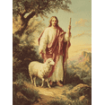 thumbnail image 1 of Qisvanset Jesus Shepherd Canvas Wall Art 15.75x11.81 Inches, 1 of 8