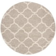 thumbnail image 2 of SAFAVIEH New York Ruben Geometric Quatrefoil Area Rug, Light Grey/Ivory, 6'7" x 6'7" Round, 2 of 8