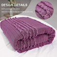 thumbnail image 2 of FFIY Microfiber Soft Quilted Throw Blanket Ruffle Farmhouse Throws Lap Quilt for Couch Bed 50" x 60" Purple Lightweight Breathable Decorative Quilted Blankets, 2 of 7