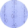 thumbnail image 1 of Ahgly Company Indoor Round Solid Blue Modern Area Rugs, 7' Round, 1 of 4