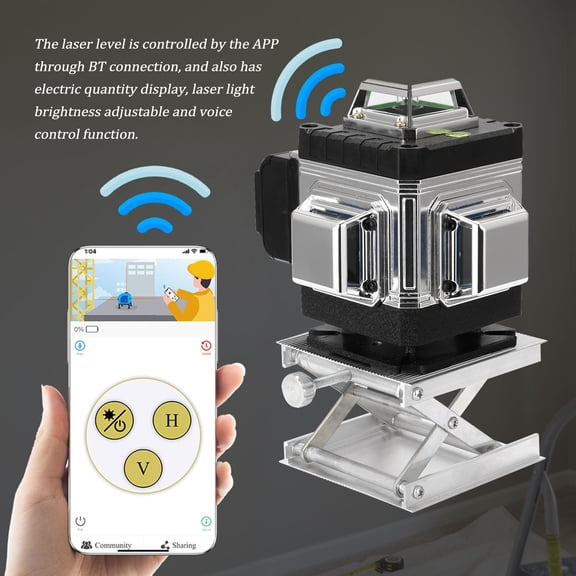 Riousery Multifunctional 16 Lines Laser Level 3 Degree Self-leveling Tool Omnidirectional Ground and Wall Sticker (5.31 in / 13.5 cm)