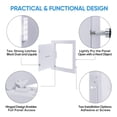 thumbnail image 3 of Cubierta de pared de plástico ABS Access Panel TICONN de 30 x 30 cm, 3 of 8