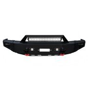 Vijay Compatible with 2019-2020-2021-2022-2023-2024 Dodge RAM 1500 Front and Rear Bumper Textured Black Steel with Lights and D-rings (NOT for Classic)