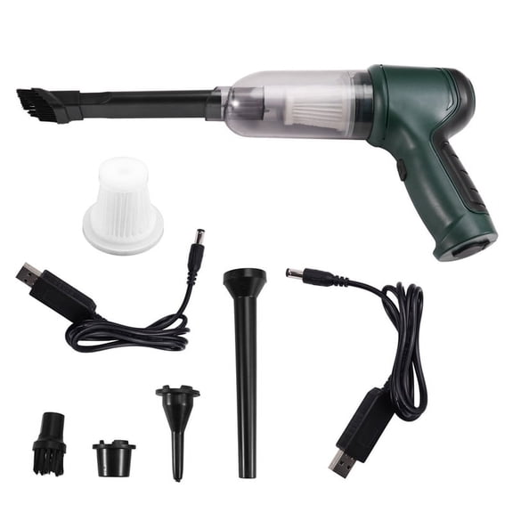 Car Cleaning Handheld Cordless Vacuum Cleaner with 1 Set Accessories, Green