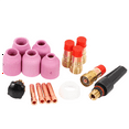 thumbnail image 1 of TIG Welding Torches Stubby Gas Lens Collets Alumina Nozzles Back Cap Kit for 17 18 26 Series 32Pcs, 1 of 7