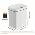 thumbnail image 3 of Intelligent Sensing Garbage Bin-White 15L Smart Bathroom Trash Can Non-Contact Narrow Smart Sensor Trash Can Smart Home Automatic Bagging Electronic Trash Can, 3 of 6
