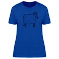 thumbnail image 1 of Cute Boho Floral Cow Doodle Tee Women's -Image by Shutterstock, 1 of 1