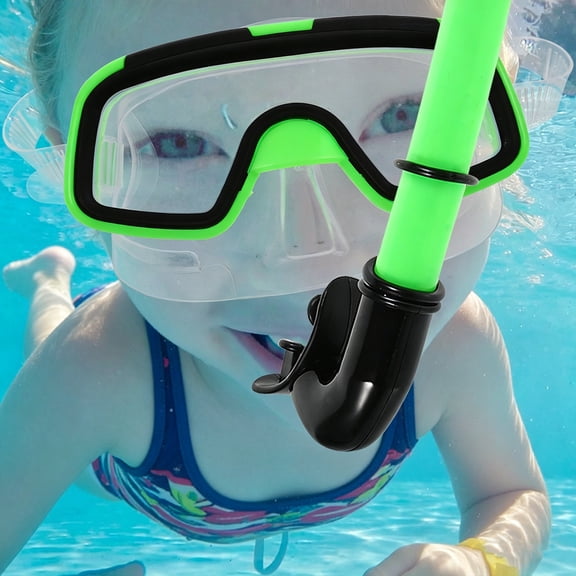 FRCOLOR 1 Set Kids Snorkeling Gear Set Wide View Snorkeling Goggles Diving Flippers