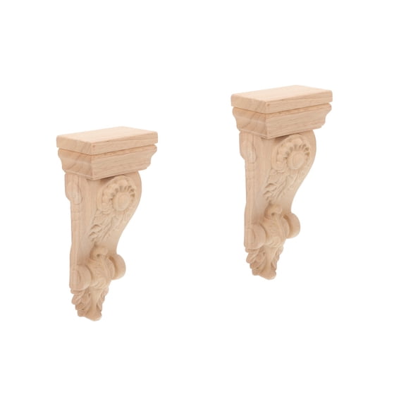Raindrops 2pcs Corbel Decorative Wooden Corner Moulding Trim Corbel Home Living Room Decor