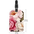 thumbnail image 6 of Square 2Pack PU Leather Peony Cruise Luggage Tag with Privacy Cover and Name ID Tag for Travel Handbags Backpacks Luggage Tags, 6 of 6