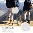 thumbnail image 5 of Folding Stool, 2 Pack 24 inch Bar Stools with Handle, Metal and Plastic Foldable Stool for Adults Portable, Collapsible Round Folding Bar Stool Chair for Home Kitchen, 550lbs Capacity, White, 5 of 7