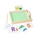 thumbnail image 4 of Bandeja de arena de madera profunda para escribir y bolígrafo de madera con 26 tarjetas de letras y 10 tarjetas de números, para que los niños dibujen. Cian, 4 of 9