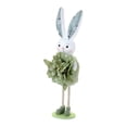 thumbnail image 4 of Drezz Easter Bunny Doll Standing Rabbit Ornament Table Centerpiece Holding Flower Decorative Figurine Polyester Material Suitable for Home Office Bedroom Li Green, 4 of 8