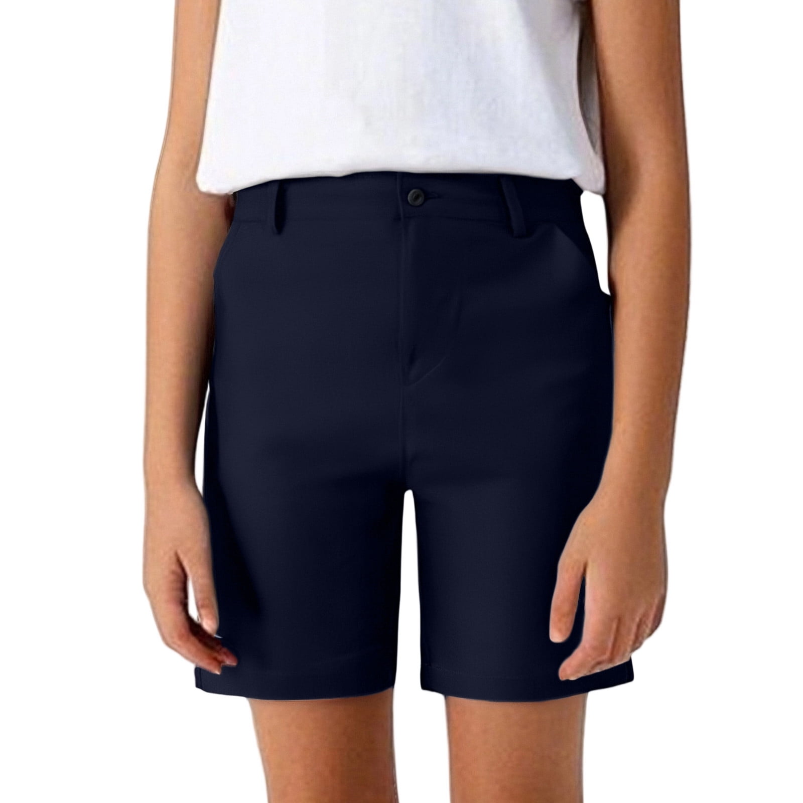 WOYY Summer Boy Formal Dress Shorts School Uniform Performance Tailored Shorts Sizes 4-18