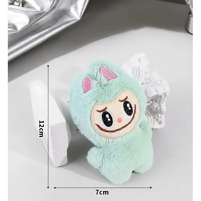 Para Labubu Heartbeat Macaron esmalte los monstruos cara caja ciega estatuilla de Pvc adorno de mesa muñeca Kawaii regalo de cumpleaños para niños