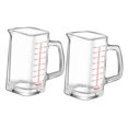 thumbnail image 4 of Taza medidora de vidrio, jarra medidora de líquido, jarra para espumar leche resistente al calor y al frío, 120ml para coctelera, fiesta, cocina, Rojo Soledad Tazas medidoras, 4 of 8