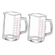 thumbnail image 4 of Taza medidora de vidrio transparente, jarra medidora de líquido, cristalería y boquilla para beber, jarras de vidrio para café expreso para cocina Rojo BLESIY Tazas medidoras, 4 of 8