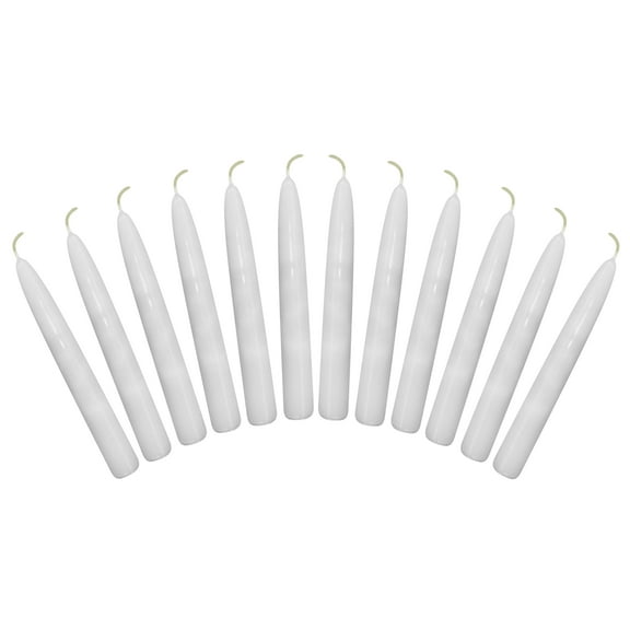 6" Unscented Taper Candles Box of Twelve Candles Made in The USA (White)