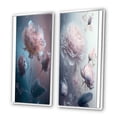 thumbnail image 3 of Designart "Soft Ethereal Pink Rose Blossom I" Floral Rose Framed Wall Art Set Of 2 - Traditional Pink Gallery Wall Frame Set For Home Decor, 3 of 6