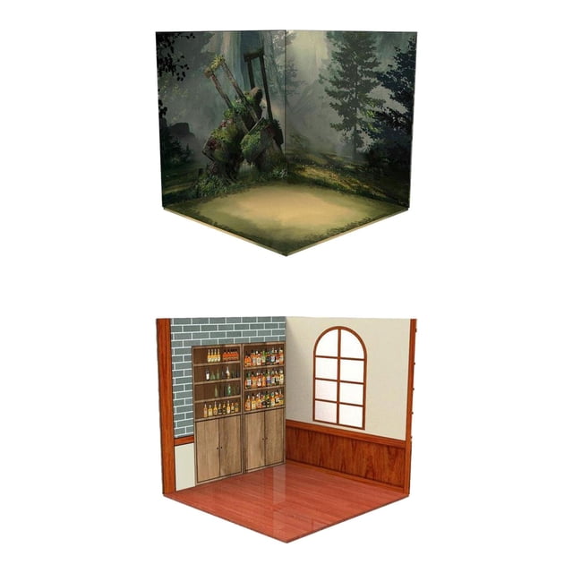 HILABEE Vitrine de Voiture Jouet 1:12 Scène Modèle Accs Pub Forêt