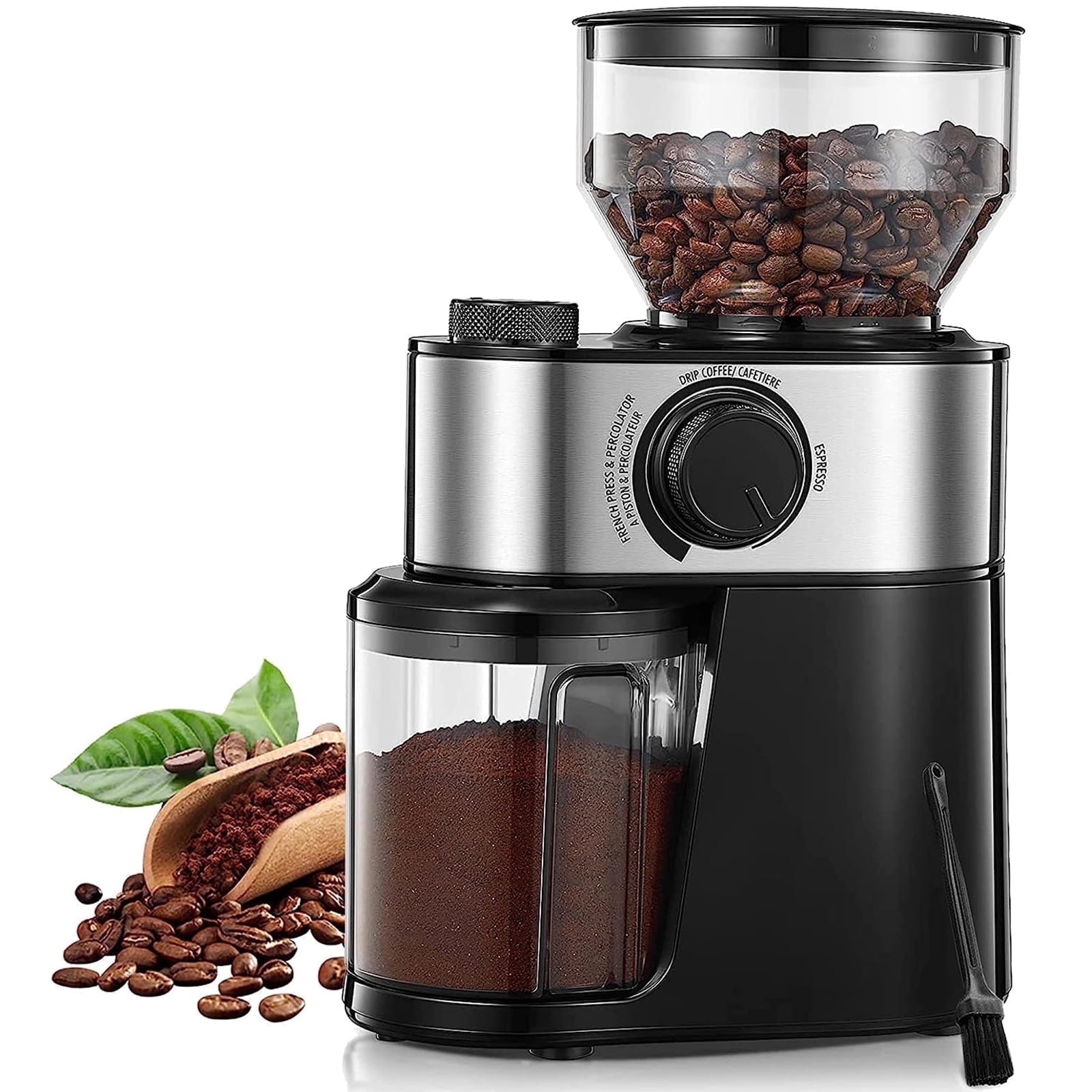 FOHERE Electric Burr Coffee Grinder, 200W