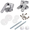 thumbnail image 1 of 1 par de montajes de bisagra de asiento de inodoro de aleación de Zinc con pernos, tornillos y tuercas, tapa de inodoro de ajuste superior, bisagra, pieza de repuesto para inodoro, 1 of 5