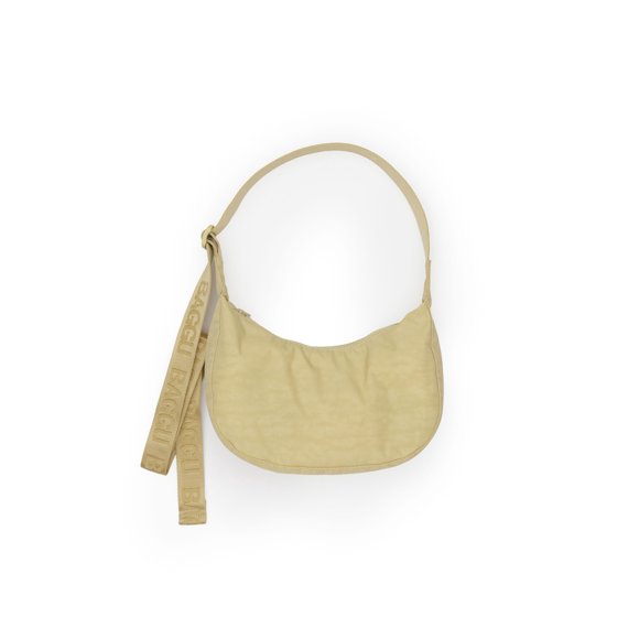 BAGGU Small Nylon Crescent Bag - Butter