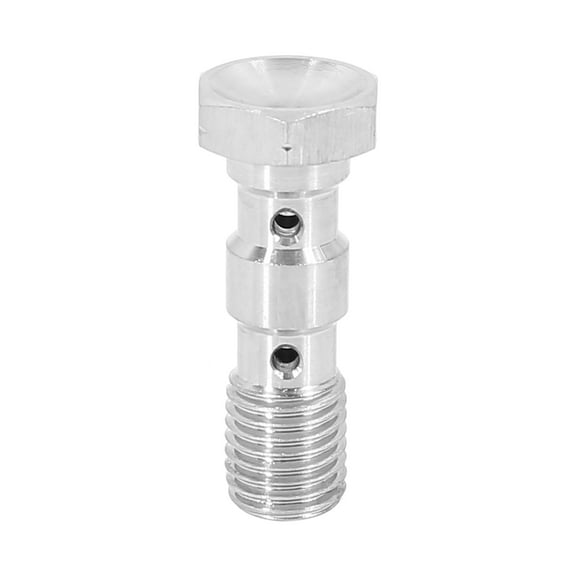 Stainless Steel M10x1.25 Metric Thread Double Banjo Bolt Brake Fitting Adapter for Motorcycle Car