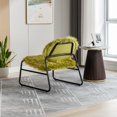 thumbnail image 5 of Modern Industrial Slant Armchair Accent Chair with Metal Frame Olive, 5 of 5