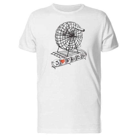 Bingo Luck Love Game Sketch Tee Men's -Image by Shutterstock