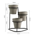 thumbnail image 4 of 3 piezas pequeñas s de plantas s w. Soporte , s , decoraciones de baño de dormitorio únicas , Negro B Macarena Jardineras de cerámica en miniatura, 4 of 7
