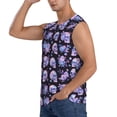 thumbnail image 3 of Pofeuu flower Skull rose Print Men's Muscle T-Shirt, Sleeveless, Muscle Tank, Classic Muscle Tee Top For Men Casual Sleeveless Muscle T-Shirt Trendy Clothes-3X-Large, 3 of 7