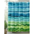 thumbnail image 2 of Green Blue Gradient Shower Curtain Set ，Waterproof Fabric Shower Curtains Mount Decorative Texture Shower Curtains for Bathroom,Bathroom Decor 36"x72", 2 of 6