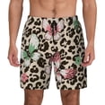 thumbnail image 2 of Goofa Leopard Dots Printed Men's Swim Trunks Board Shorts Quick Dry Mens Swimming Trunks with Compression Liner,Breathable Fit Hawaii Beach Shorts-, 2 of 9
