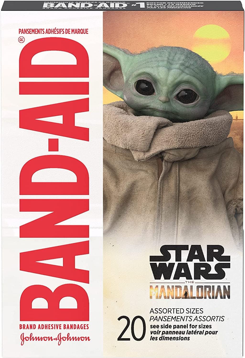 Band-Aid Brand Bandages for Kids, Star Wars The Mandalorian, 20 ct