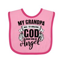Inktastic My Grandpa Was So Amazing God Made Him an Angel Boys or Girls Baby Bib