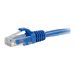 thumbnail image 3 of C2G 20 ft CAT 6a 20ft UTP Cat6a Patch Réseau Non Blindé () Câble Ethernet-bleu - Câble de Raccordement - RJ-45 (M) à RJ-45 (M) - - UTP - - Moulé, Sans Accrochage - Bleu, 3 of 5