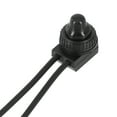 12V Waterproof Latching Push Button Onoff Switch with Leads Wire Black