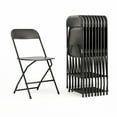 thumbnail image 3 of BizChair Folding Chair - Black Plastic - 10 Pack 650LB Weight Capacity, 3 of 18