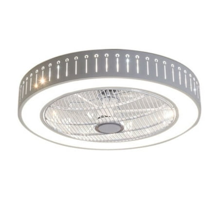 

Modern Round Invisible Ceiling Fan Light LED Dimmable Chandelier Lamp + Remote