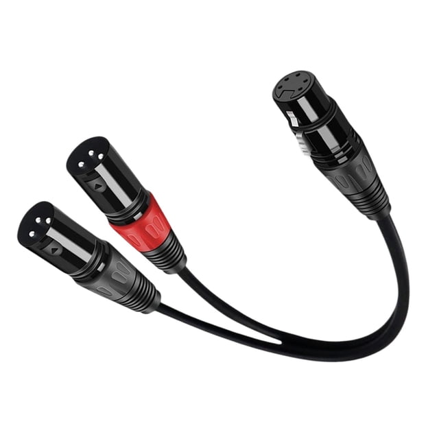 Cable doble Dmx XLR hembra Cable exterior 24AWG Cable divisor para luces de escenario Dmx Mezcladores Altavoces de estudio , 0,5 metros 05 metros CUTICAT cable de micrófono