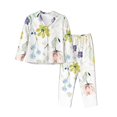thumbnail image 1 of Fotbe Wildflowers Conjunto de Pijama de Manga Larga para Mujer con Estampado, Ropa de Dormir de 2 Piezas, Conjunto de Casa Suave y Cómodo con Bolsillos-X-Large, 1 of 7