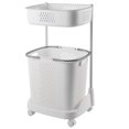 thumbnail image 1 of Laundry Basket Multilayer Removable Bathroom Trolley Storage Basket with Wheels, 1 of 10