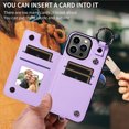 thumbnail image 2 of iPhone 13 PRO Case ,Card Slots Leather Wrist Strap Phone Cover for iPhone 13 PRO, 2 of 5