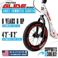 thumbnail image 2 of Large Kick Scooter for Adults & Teens – 12" Spoked Air Tires, 300lbs, Tall Bars, Wide Deck, Kickstand – Madd Gear Metro Glide 300, 2 of 10