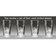 thumbnail image 2 of Rose Irish Coat of Arms Pub Glasses - Set of 4 (Sand Etched), 2 of 2