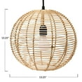 thumbnail image 2 of Creative Co-Op Modern Boho Hand Woven Rattan Ceiling Light, Natural, 2 of 7
