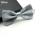 thumbnail image 4 of Eosunjian Men Classic Solid Color Bowtie Necktie Tuxedo Wedding Party Adjustable Bow Tie Champagne, 4 of 13